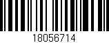 Código de barras (EAN, GTIN, SKU, ISBN): '18056714'