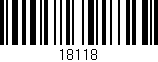 Código de barras (EAN, GTIN, SKU, ISBN): '18118'