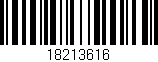 Código de barras (EAN, GTIN, SKU, ISBN): '18213616'