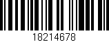 Código de barras (EAN, GTIN, SKU, ISBN): '18214678'