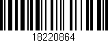 Código de barras (EAN, GTIN, SKU, ISBN): '18220864'