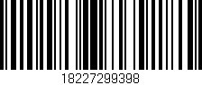 Código de barras (EAN, GTIN, SKU, ISBN): '18227299398'