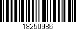 Código de barras (EAN, GTIN, SKU, ISBN): '18250986'