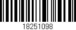 Código de barras (EAN, GTIN, SKU, ISBN): '18251098'