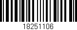 Código de barras (EAN, GTIN, SKU, ISBN): '18251106'