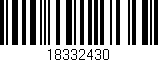 Código de barras (EAN, GTIN, SKU, ISBN): '18332430'