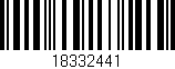 Código de barras (EAN, GTIN, SKU, ISBN): '18332441'