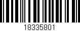 Código de barras (EAN, GTIN, SKU, ISBN): '18335801'