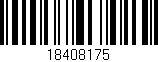 Código de barras (EAN, GTIN, SKU, ISBN): '18408175'