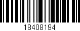 Código de barras (EAN, GTIN, SKU, ISBN): '18408194'