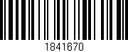 Código de barras (EAN, GTIN, SKU, ISBN): '1841670'
