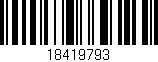 Código de barras (EAN, GTIN, SKU, ISBN): '18419793'