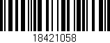 Código de barras (EAN, GTIN, SKU, ISBN): '18421058'