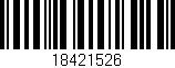 Código de barras (EAN, GTIN, SKU, ISBN): '18421526'