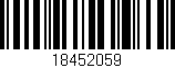 Código de barras (EAN, GTIN, SKU, ISBN): '18452059'