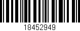 Código de barras (EAN, GTIN, SKU, ISBN): '18452949'