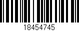 Código de barras (EAN, GTIN, SKU, ISBN): '18454745'