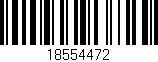 Código de barras (EAN, GTIN, SKU, ISBN): '18554472'