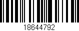 Código de barras (EAN, GTIN, SKU, ISBN): '18644792'