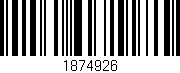 Código de barras (EAN, GTIN, SKU, ISBN): '1874926'