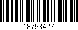 Código de barras (EAN, GTIN, SKU, ISBN): '18793427'