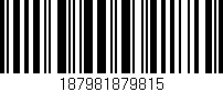 Código de barras (EAN, GTIN, SKU, ISBN): '187981879815'