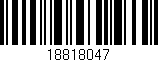 Código de barras (EAN, GTIN, SKU, ISBN): '18818047'