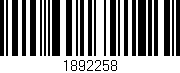 Código de barras (EAN, GTIN, SKU, ISBN): '1892258'