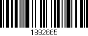 Código de barras (EAN, GTIN, SKU, ISBN): '1892665'