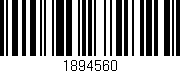 Código de barras (EAN, GTIN, SKU, ISBN): '1894560'