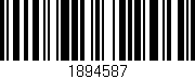 Código de barras (EAN, GTIN, SKU, ISBN): '1894587'