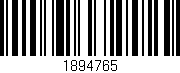 Código de barras (EAN, GTIN, SKU, ISBN): '1894765'