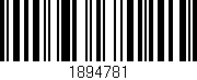 Código de barras (EAN, GTIN, SKU, ISBN): '1894781'