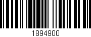 Código de barras (EAN, GTIN, SKU, ISBN): '1894900'