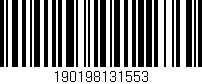 Código de barras (EAN, GTIN, SKU, ISBN): '190198131553'