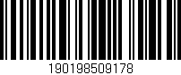 Código de barras (EAN, GTIN, SKU, ISBN): '190198509178'