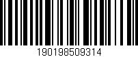 Código de barras (EAN, GTIN, SKU, ISBN): '190198509314'