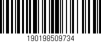 Código de barras (EAN, GTIN, SKU, ISBN): '190198509734'