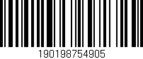 Código de barras (EAN, GTIN, SKU, ISBN): '190198754905'
