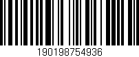 Código de barras (EAN, GTIN, SKU, ISBN): '190198754936'