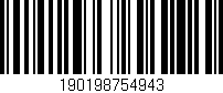 Código de barras (EAN, GTIN, SKU, ISBN): '190198754943'