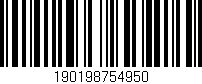 Código de barras (EAN, GTIN, SKU, ISBN): '190198754950'