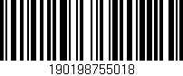 Código de barras (EAN, GTIN, SKU, ISBN): '190198755018'
