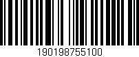 Código de barras (EAN, GTIN, SKU, ISBN): '190198755100'