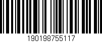 Código de barras (EAN, GTIN, SKU, ISBN): '190198755117'