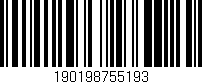 Código de barras (EAN, GTIN, SKU, ISBN): '190198755193'