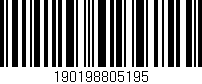 Código de barras (EAN, GTIN, SKU, ISBN): '190198805195'