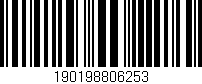 Código de barras (EAN, GTIN, SKU, ISBN): '190198806253'