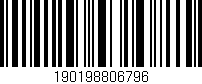 Código de barras (EAN, GTIN, SKU, ISBN): '190198806796'