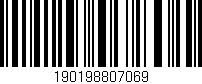 Código de barras (EAN, GTIN, SKU, ISBN): '190198807069'